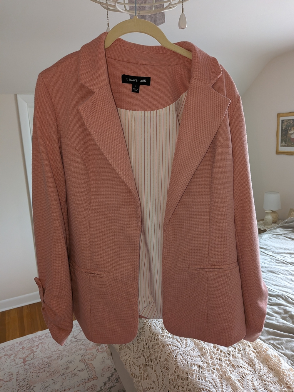 41 Hawthorn Rose Pink Structured Blazer